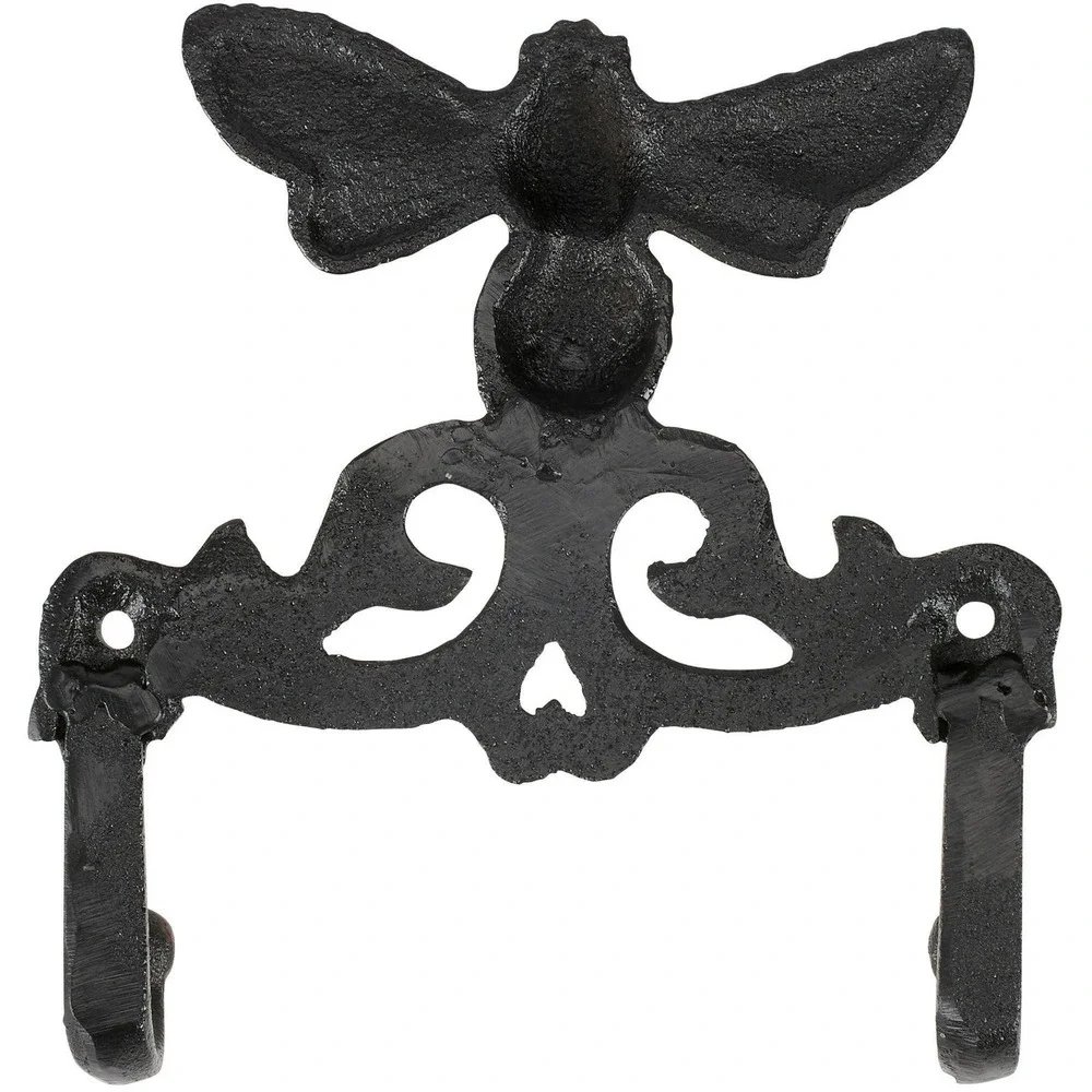 Cast Iron Bumblebee Wall Hook Rustic Bee Decor Farmhouse Garden Hook Bees